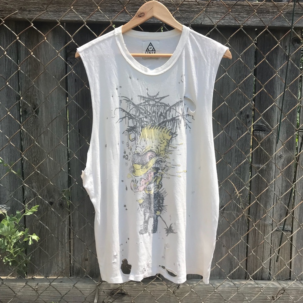 ⛔️SOLD⛔️RARE 🧠☠️ Acid Bart UNIF Muscle Tee
